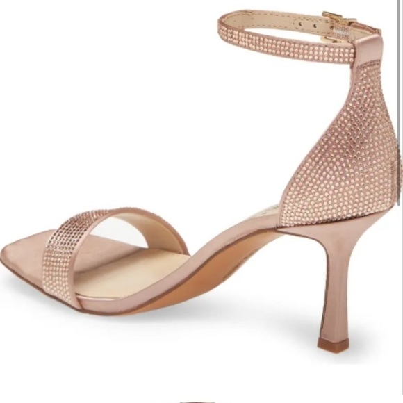 NEW! Vince Camuto Enella Embellished Ankle Strap Heel Sandal - Size 9.5 - Picture 3 of 11
